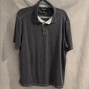 Kirkland  Signature 3 pack -Gray - Light Gray - Blue Polo Shirts